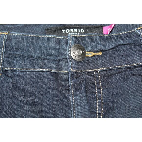 Torrid Stiletto Jegging Zipper Ankle Jeans Blue Dark Wash Plus Size 18 HW9955 - Picture 5 of 10